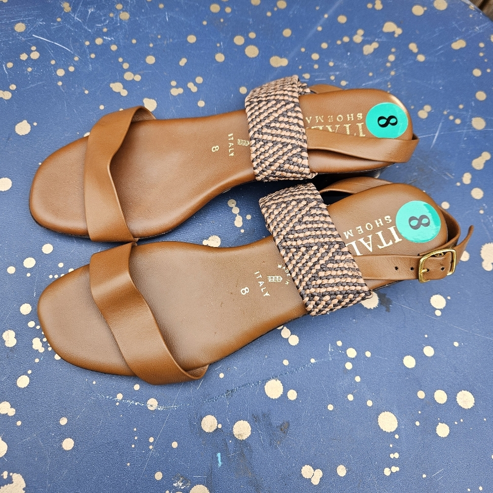 Italian Shoe Markers Brown Women's Sandals Size 8 - Picture 1 of 16
